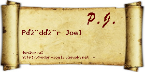 Pödör Joel névjegykártya